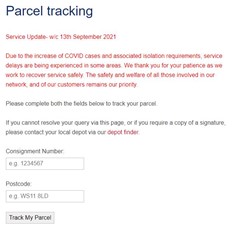 Parcel tracking