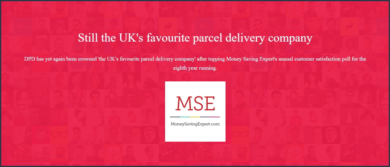 graphic that states, 'Still the UK's favourite parcel delivery company' 